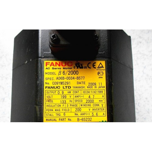 Fanuc A06B-0034-B577 Servo Motor