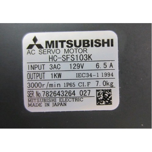 Mitsubishi HC-SFS103K Servo Motor