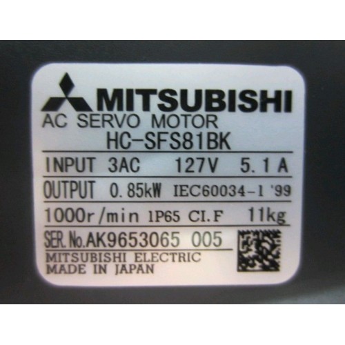 Mitsubishi HC-SFS81BK Servo Motor